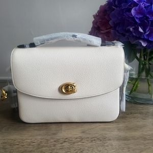 Sold COACH Cassie Leather Chalk Multicolor Top Handle/Crossbody Bag. NWT